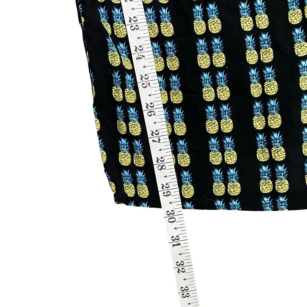 Divided H&M Pineapple Jumpsuit Black Yellow Adjustable Straps Pockets Sz 10 - Picture 11 of 12